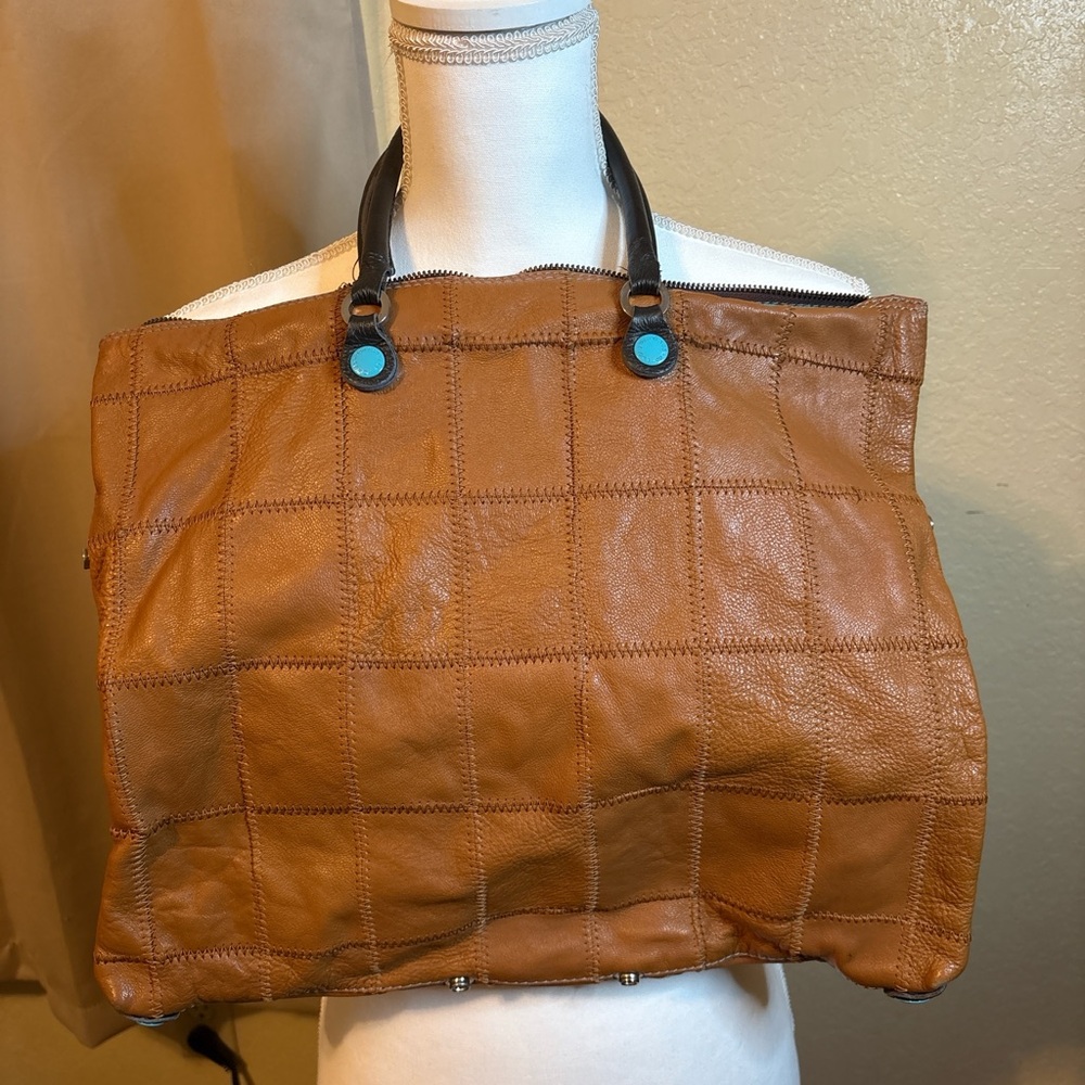 Brown Leather Tote Bag